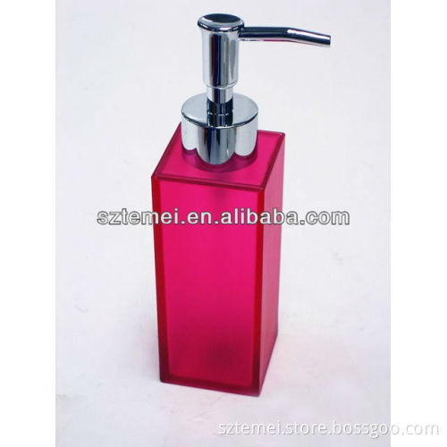 OEM beautiful Square Shape Acrylic Soap Dispenser